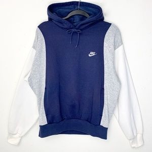 Vintage 90s Nike Color Block Hoodie Sweatshirt